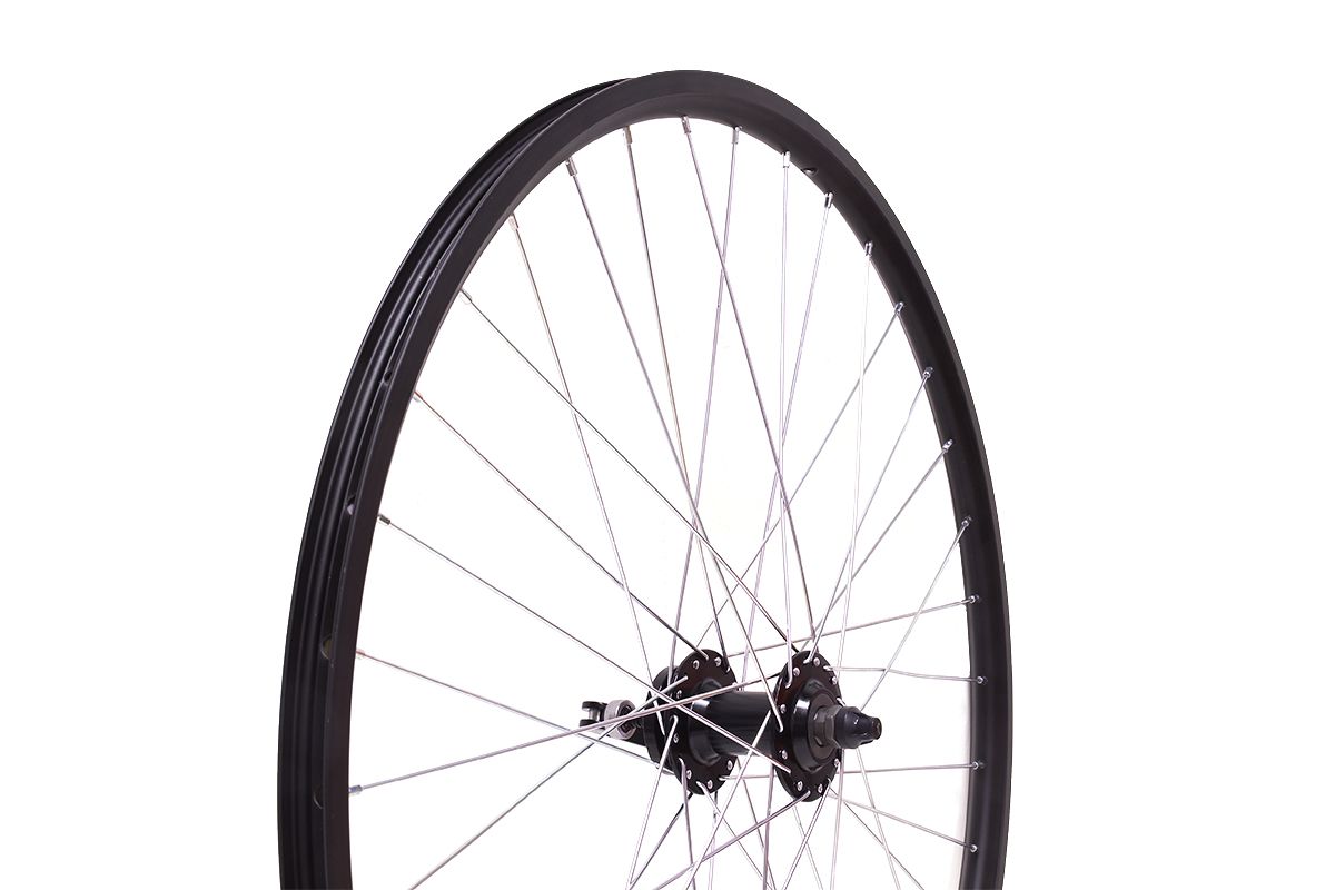 Колесо 27,5"MTB переднее,дв.обод Qijian DA-18 27,5" 36H,втулка Solon DH701F,36H Disc конусные подшипники,крепление IS6,эксцентрик,черный