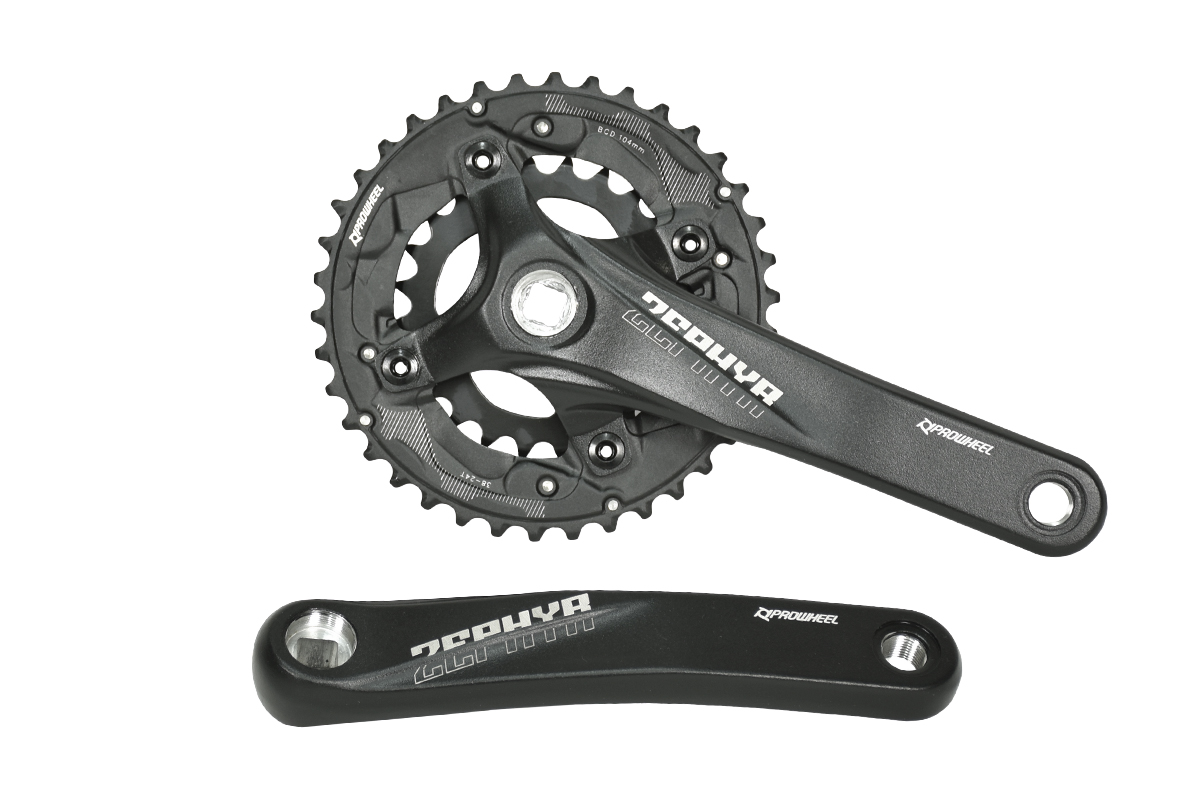 Система PROWHEEL ZEPHYR-551,24/38T*175MMAL-6061-T6,под квадрат,CHAINLINE:48,5,BCD:104\64,чер