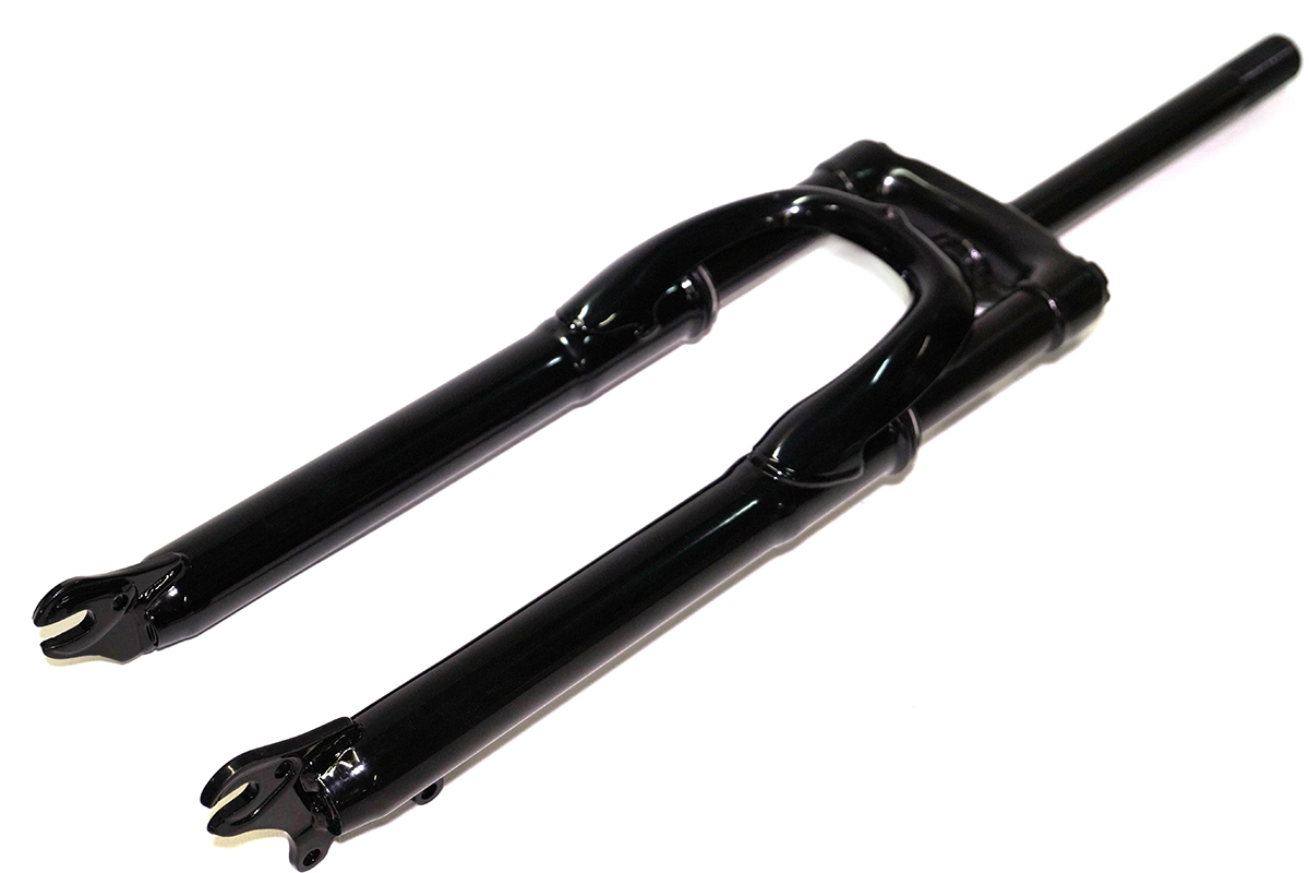 Вилка EASING ES 225-2 26"*1" резьбовая, пружинная, стальная, черная, 2,4кг