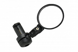 Зеркало DX-2000B, мини, в торец руля, панорамное, универс. лев./прав., черн.